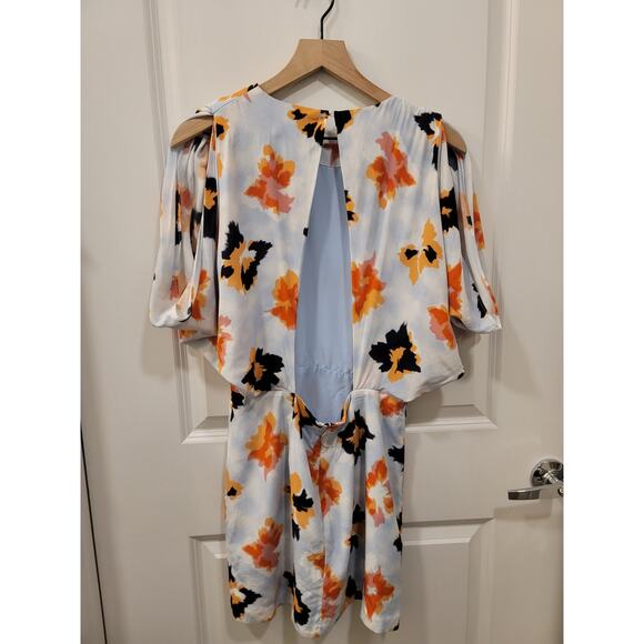 Opening Ceremony Diamond Print Silk Open Back Dress - Picture 3 of 7